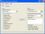 Outlook Express Backup screenshot